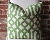 Imperial Trellis - Schumacher - Treillage / Ivory - Pillow Cover - 20 in square - Designer Pillow - Decorative Pillow - Throw Pillow