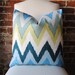 Adras Ikat- Sky - Schumacher - Pillow Cover - 20 in square - Designer Pillow - Decorative Pillow - Throw Pillow