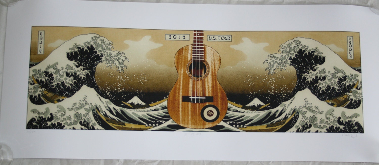 Eddie Vedder Poster - 2012 Ukelele Songs Tour / Pearl Jam