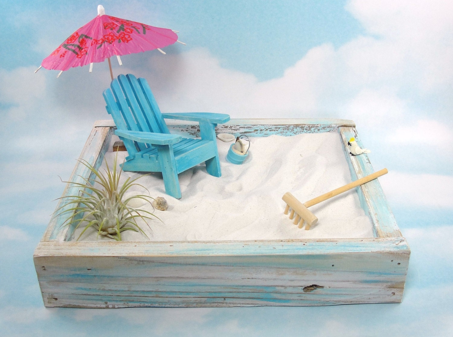 miniature zen beach garden kit adirondack chair by ScrapwoodStudio
