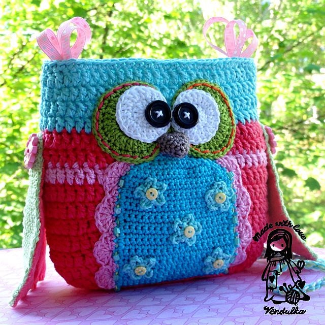 Owl purse - crochet pattern, purse, DIY