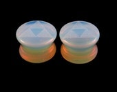 Triforce Opalite Plugs 2g (6mm) 0g (8mm) 00g (9mm) (10mm) 7/16" (11mm) 1/2"(13mm) 9/16"(14mm) 5/8"(16mm) Translucent Glass Ear Gauges