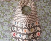 Organic Baby Bib Elephant Grey