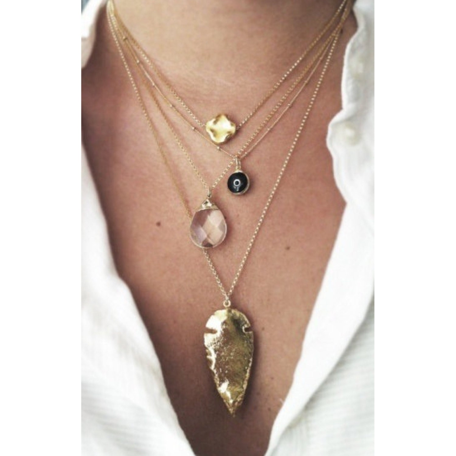 gold ARROWHEAD necklace