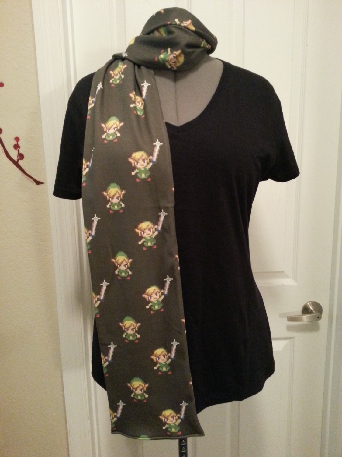 Legend of Zelda 8-bit Link KNIT scarf (REGULAR STYLE) - made to order