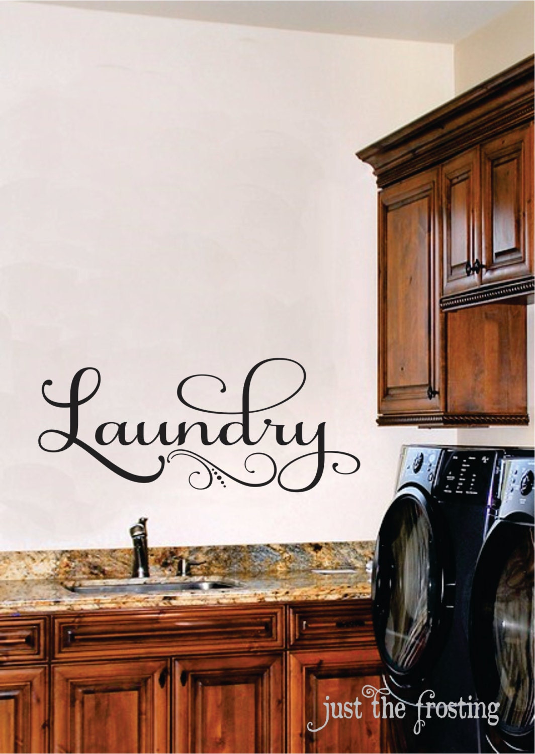 Laundry Wall Decal, Laundry Room Vinyl Wall Art, Laundry Vinyl Lettering