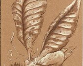 Hand Decorated Moleskine Journal Fairy Leaf Autumn