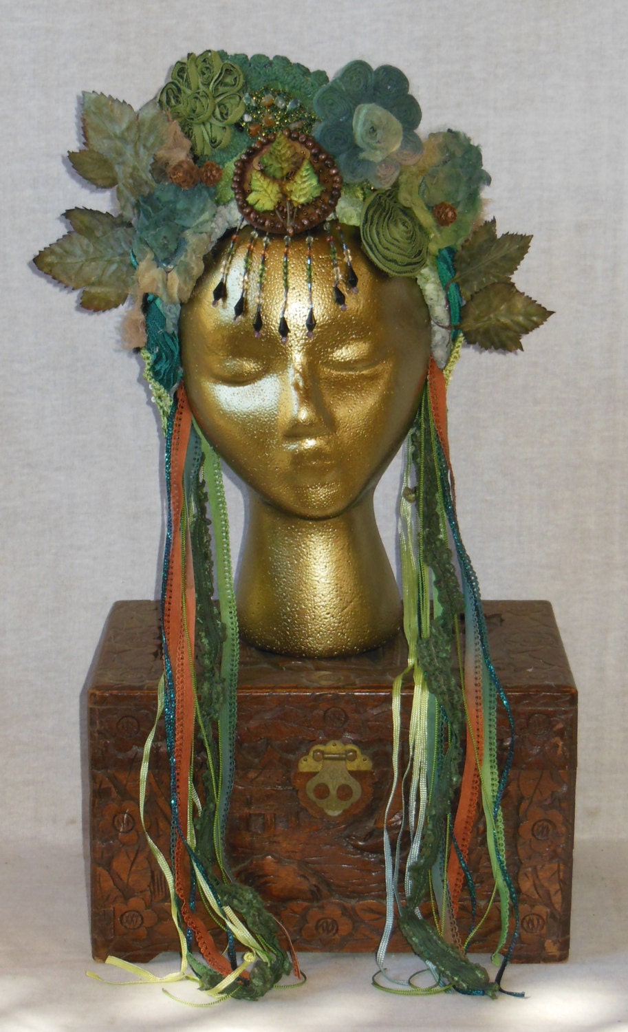 SOLD This Is Example Nymph Fantasy Renaissance faire Fairy Queen Princess Woodland Headpiece Headdress Crown Wreath Tiara hat