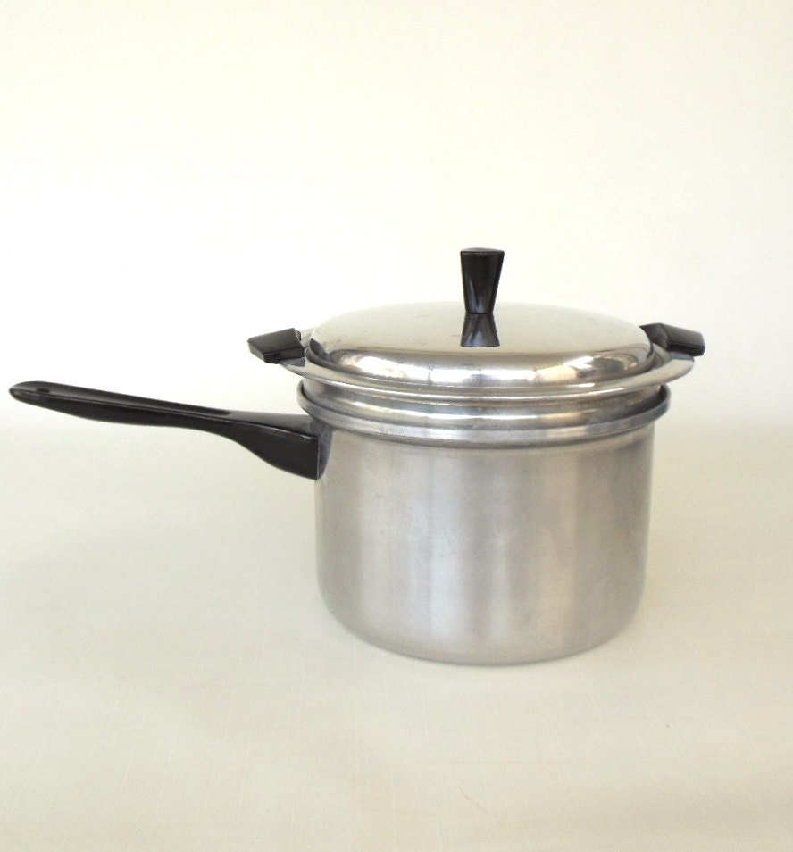 Double Boiler Pot Pan Kitchen Pride by Mirro 3 Qt Vintage Kitchen Cookware