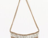 Fringe Beaded Bib Necklace