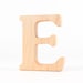 letter E wood teether - an heirloom keepsake for newborn, organic teething and grasping toy, sustainable hardwood