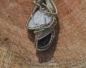 Sterling Silver // Azeztulite // Moldavite // Tektite // Extraterrestrial // Wire Wrapped Pendant