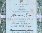 Bella Bambino Baby Boy PRINTABLE CUSTOMIZED INVITATION - Announcement - Baptism - Christening by Bella Bella Studios Il_170x135