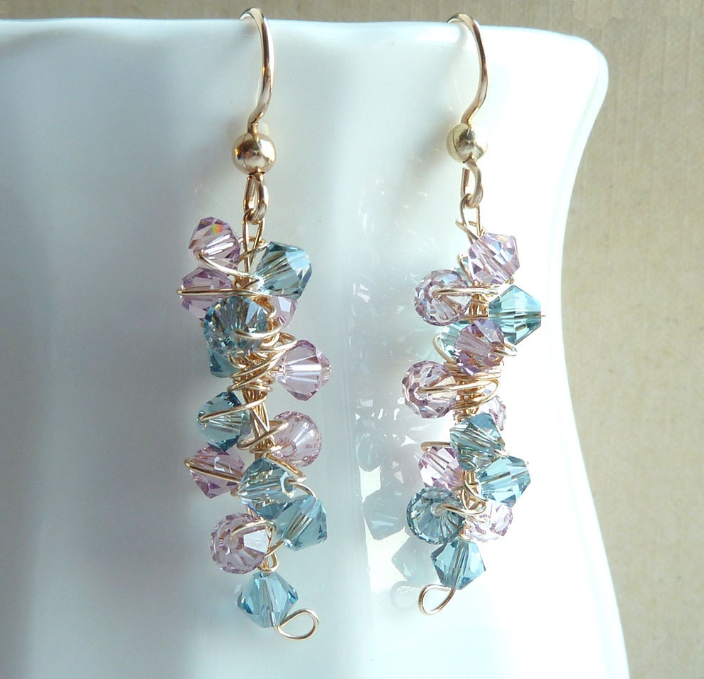 Lavender Blue Earrings Bridesmaid