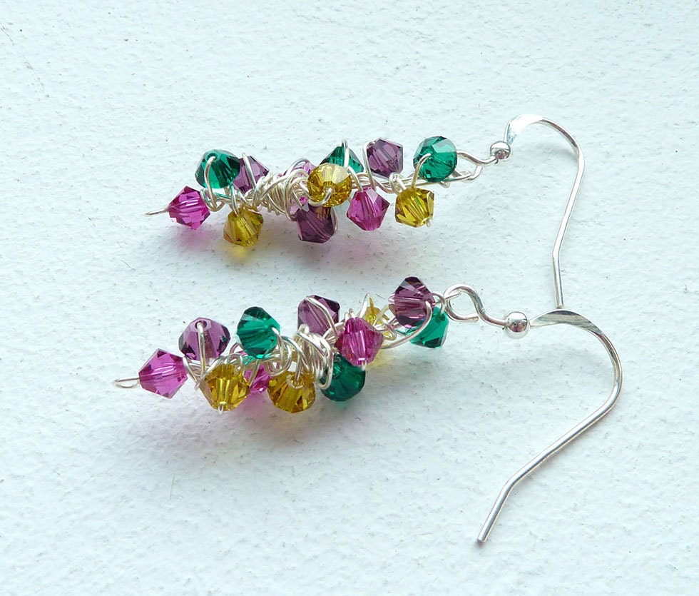 Whimsical Dangle Earrings Sterling Silver