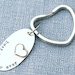 Hand Stamped Keychain Personalized Key Ring Custom Keychain