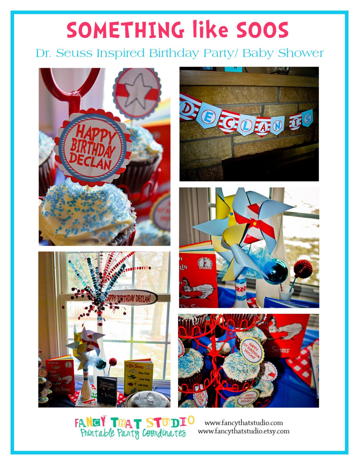 Dr Seuss Inspired Baby Shower Something Like Soos Too Party Printables FULL Collection