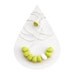 necklace polymer Lime white , tiny polymer clay drops, kawaii, acid green apple, contemporary, minimal