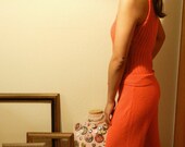 Sale 50% off of 40 dollars. Orange Terry Cloth Bell Bottom Jumpsuit