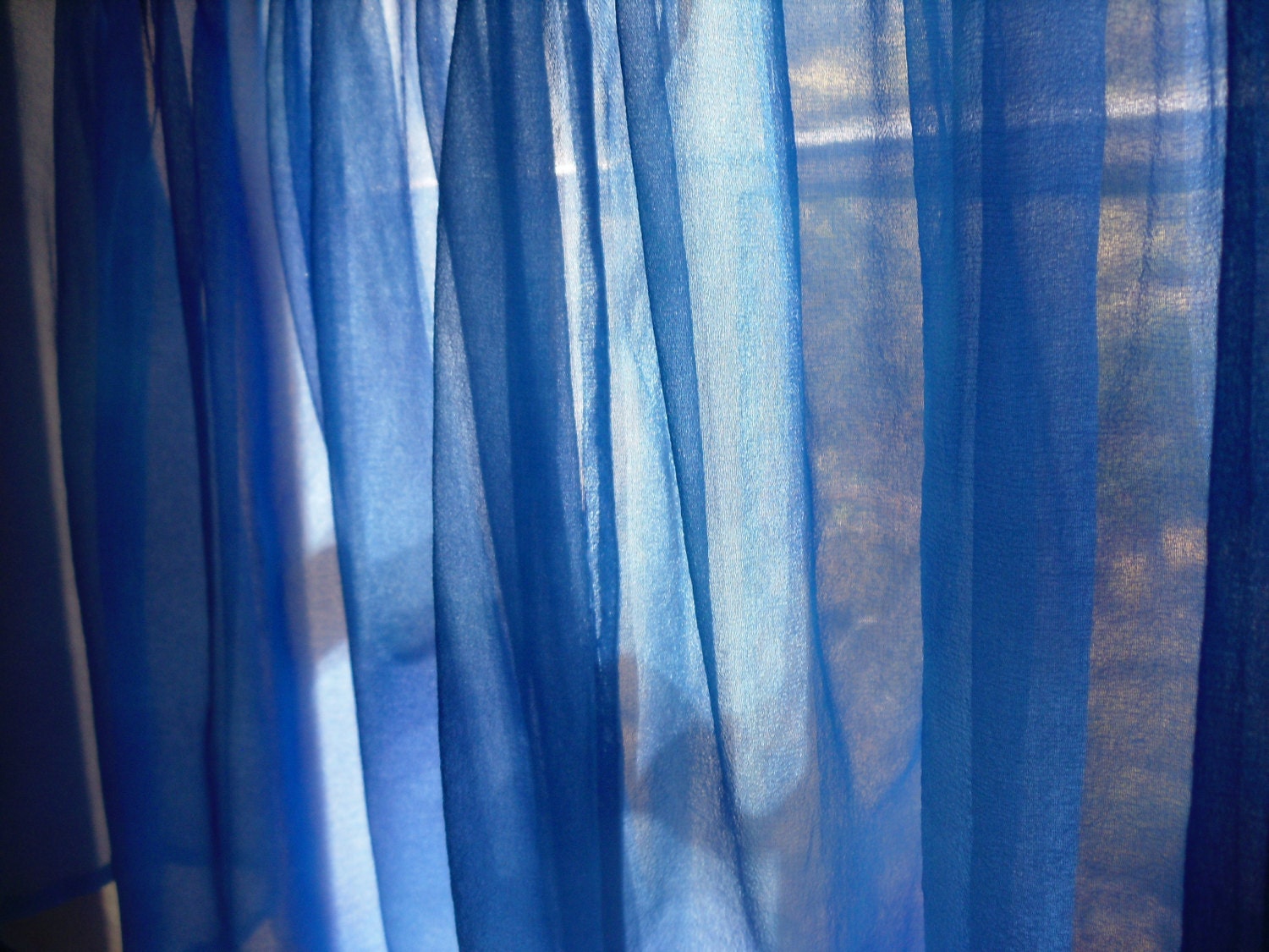 Royal Blue Silk Skirt with bow and sheer ruffle, size XS SAMPLE SALE