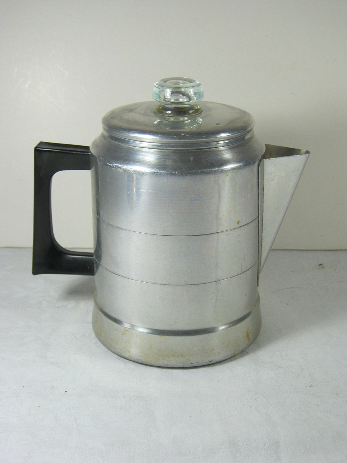 Vintage COMET COFFEE PERK Aluminum mini Stovetop Percolator