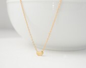 Baby bean necklace - gold bean necklace - silver bean necklace
