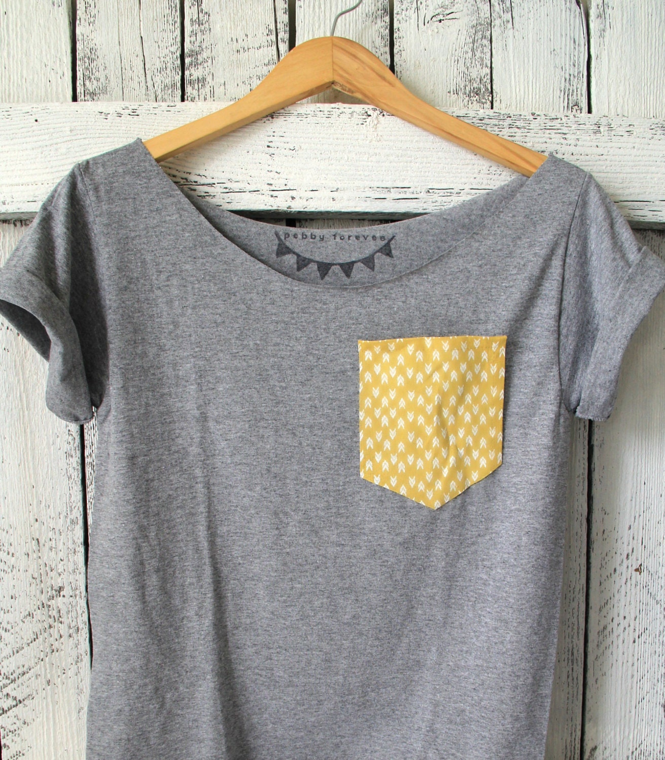 FREE SHIPPING - Off Shoulder Shirt, Mustard Yellow Pocket, Arrow Pocket Shirt, Hipster Style, Women, Teen girls