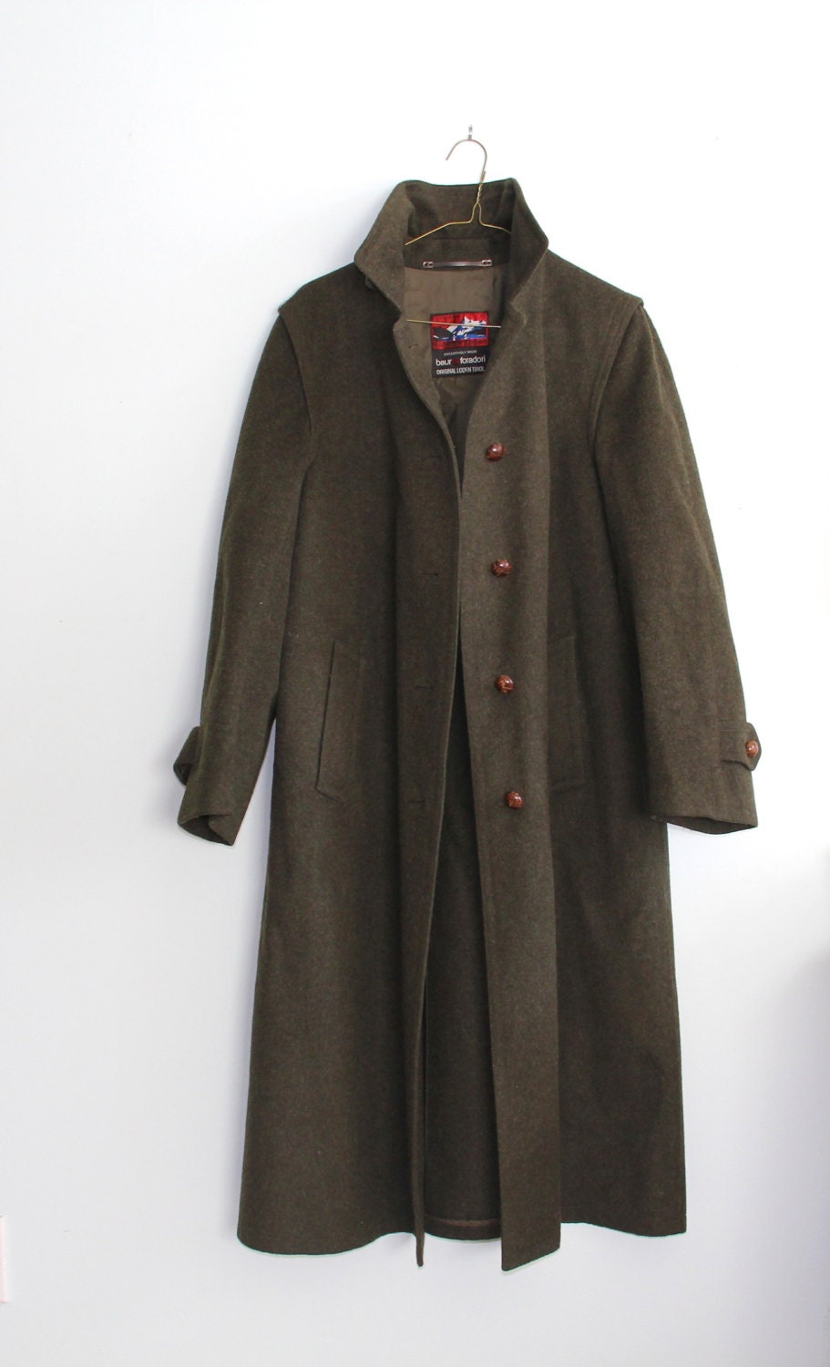 Military Inspired Green Austrian Wool Coat - Classic Design - Princess Coat - Dress - Circa 1960s - Forest Green - OtisAndTheGirl Military Inspired Green Austrian Wool Coat - Classic Design - Princess Coat - Dress - Circa 1960s - Forest Green - OtisAndTheGirl