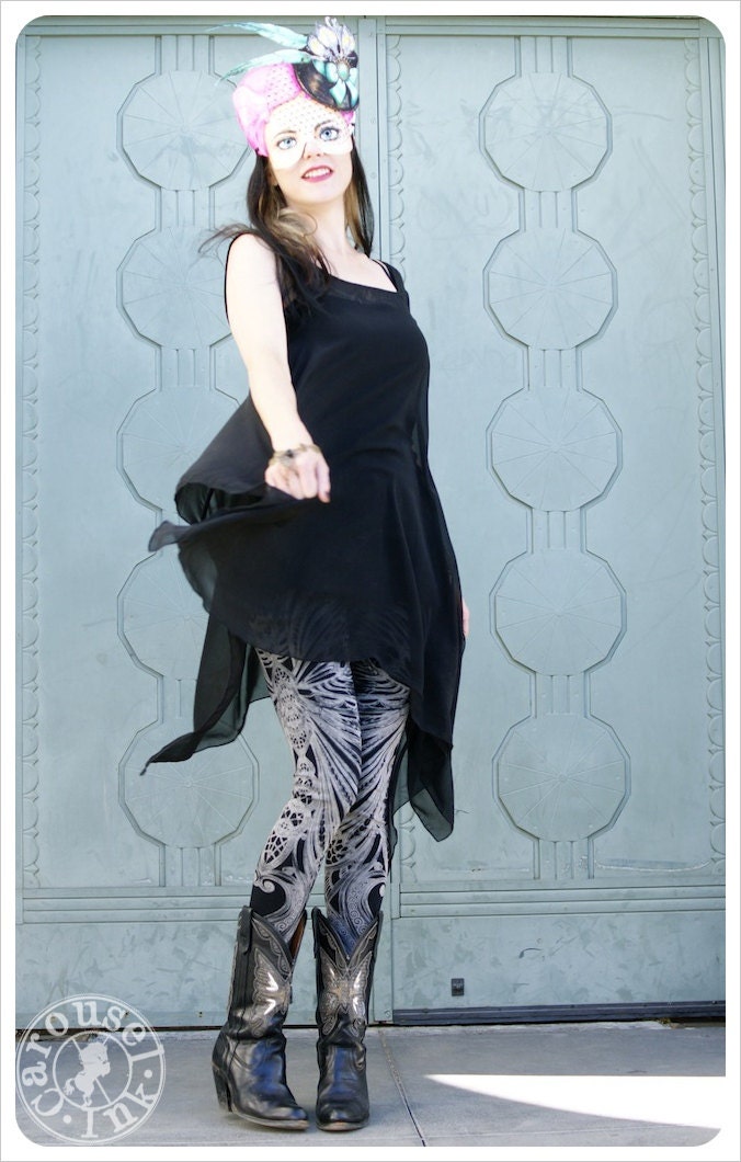 Back in Stock - Black Chiffon Dress by Carousel Ink - SHEER Chiffon Handkerchief Dress - one size