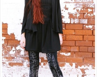 Redwood Forest Leggings - Womens Legging - BLACK - Tights - tree tights -  MEDIUM