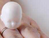 DOLL'S Head RING / Adjustable / Porcelain White / Ready to ship - Gift wrapped