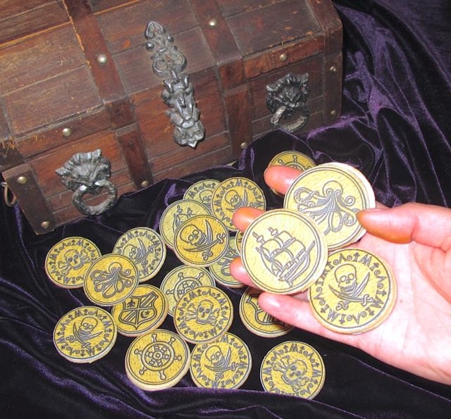 Pirate Doubloon Cookies - Pre-Printed Frosting Sheet