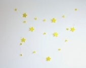 Little Star Garland - Yellow - Nursery Decor - Felt Party Banner - Wedding