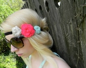 Crochet Flower Crown Hippie headband- Pick your colors- Hippie flower headband- Adjustable