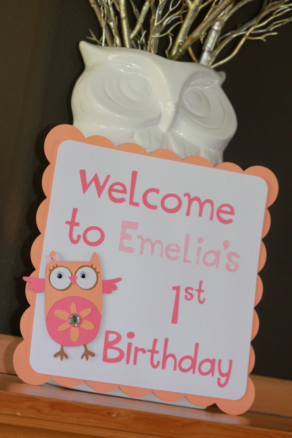 Whimsical Owl Party Sign, Baby Shower, Birthday, Party Decoration