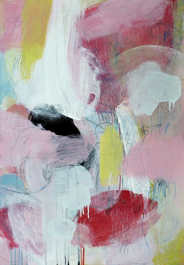 FREE SHIPPING - Uncertainty - Original abstract painting, canvas, acrylic, large, 28x40