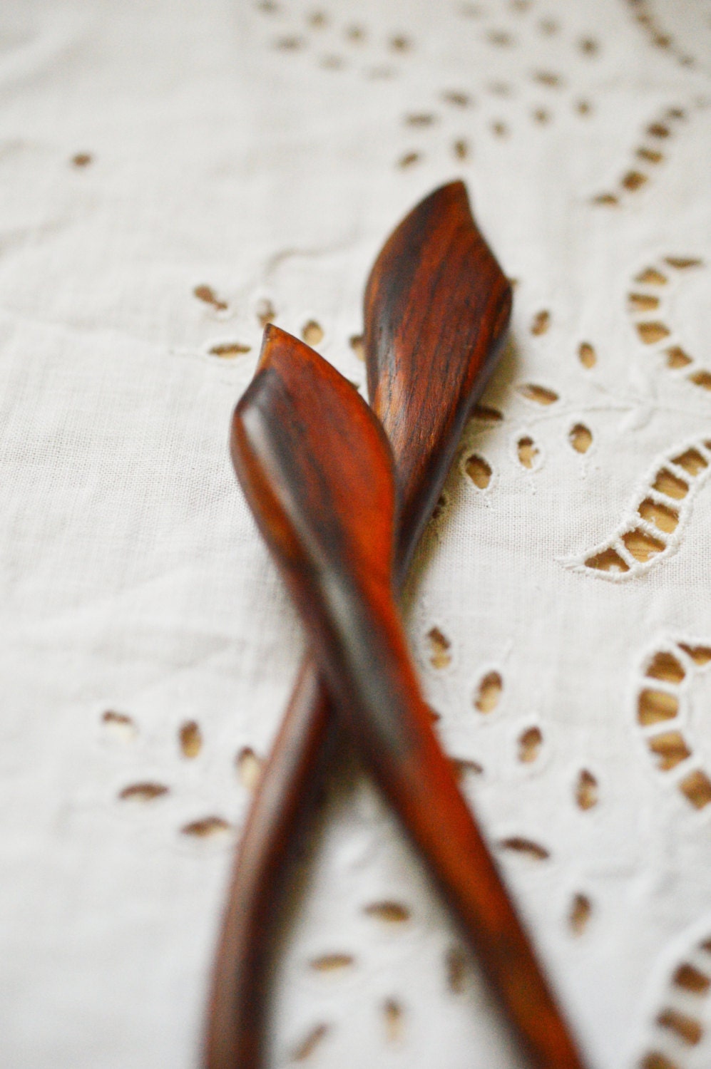 The fire- cocobolo double hair stick