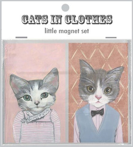 Little Magnet Set - Cats In Clothes