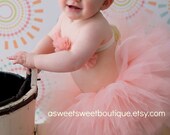 3 Piece Tutu Set Includes Tutu, Headband, And Tutu Top In Peach Blossom A Sweet Sweet Boutique ORIGINAL DESIGN
