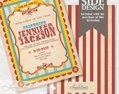 Circus Invitation, Carnival Invitation, Big Top - Printable Wedding Invite
