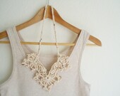 Crochet Angel Wings Necklace - Neutral
