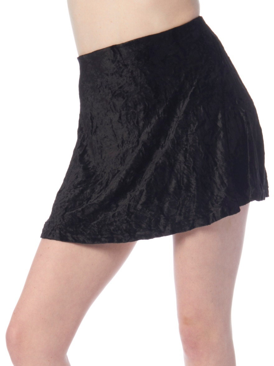 New VINTAGE 90s GRUNGE Crushed Velvet Underground Skater SKIRT