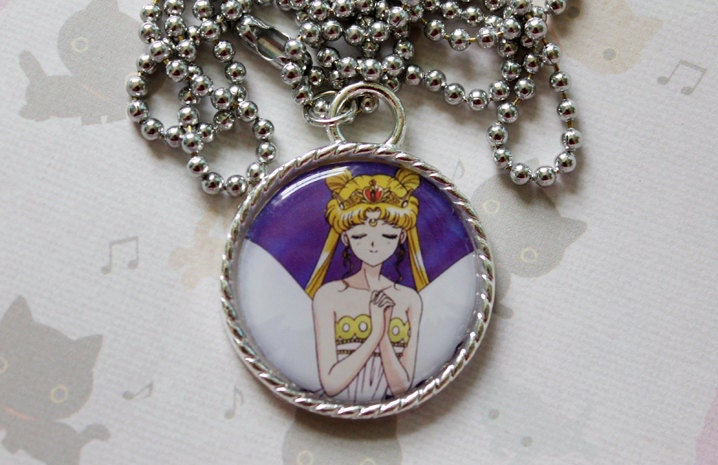 Princess Serenity Sailor Moon Anime Manga Kawaii Cameo Necklace