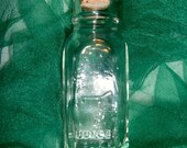 Vintage Glass Honey Jar 4 Ounce Glass Bottle with Original Cork Only 5 USD