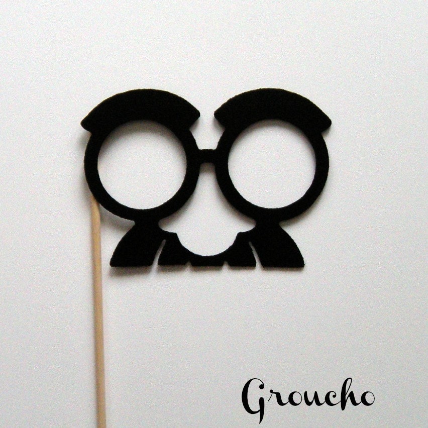 Mustache Glasses on a stick Four Eyes Guise photobooth prop