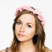 Pink Rose Floral Crown Festival Headband