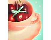 Cup of Cherries, 6x9", Photograph Print