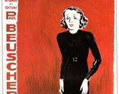 Edith Piaf Poster. 9.5" x 13" Folies Bergere. Paris. Music Hall. Double-Sided.