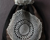 Bag with round vintage doily