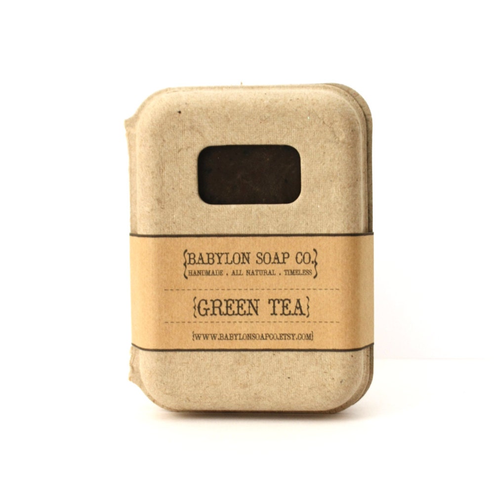 Green Tea Soap . All Natural Soap . Handmade Soap . Unscented Soap . Hot Process Soap . Vegan Soap - BabylonSoapCo